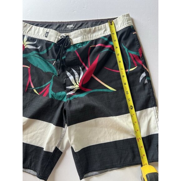 VANS Board Shorts ERA 4 way stretch surf black palms open shade 34 beach - Picture 7 of 9